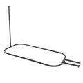 Utopia Alley Utopia Alley HP2RB 26 x 54 in. Aluminum Hoop Shower Rod with Ceiling Support for Clawfoot Tub; Oil Rubbled Bronze HP2RB